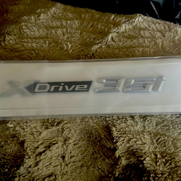 Glossy Black X Drive Boot Badge For BMW X1 X3 X5 X7 & M Models - New Style Emblem, Adhesive Back, Rear Trim